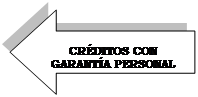 Flecha izquierda: CR�DITOS CON GARANT�A PERSONAL
